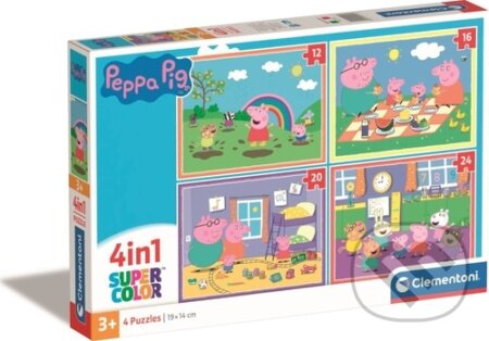 4in1 Peppa Pig - puzzle z kategorie 15 - 60 dílků
