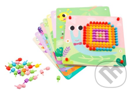 Dřevěná skládačka s kolíčky od Tooky Toy