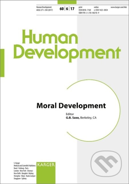 Kniha: Moral Development (G. B. Saxe). Karger, 2018