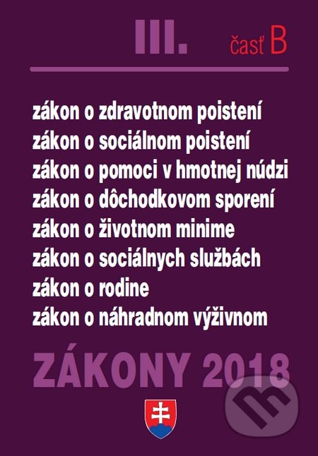 Zákony 2018 III/B, Poradca s.r.o., 2018