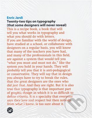 Kniha: Twenty-Two Tips on Typography (Enric Jardí). Actar, 2008