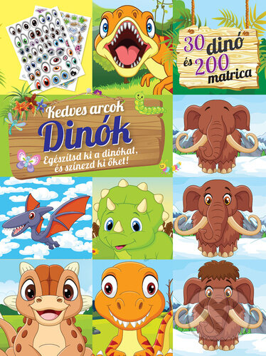 Kniha: Kedves arcok dinók (Foni book). Foni book, 2025