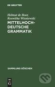 Kniha: Mittelhochdeutsche Grammatik (Helmut De Boor). De Gruyter, 1998