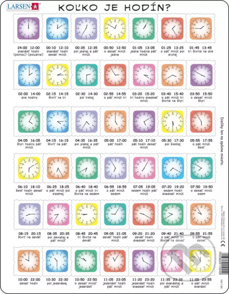 Koľko je hodín? OB7 - puzzle z kategorie Naučné puzzle