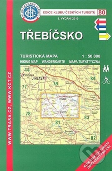 Kniha: KČT 80 Třebíčsko 1:50.000 / turistická mapa (Klub českých turistů). Klub českých turistů, 2010