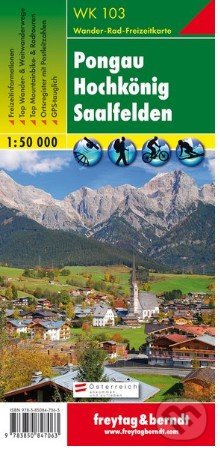 Pongau – Hochkönig – Saalfelden, Wanderkarte 1:50 000, freytag&berndt, 2017