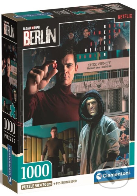 CLEMENTONI Puzzle La Casa de Papel Berlín: Šéf 1000 dílků