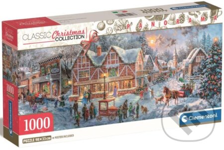 Puzzle Panorama: Vánoce - puzzle z kategorie Umělecké