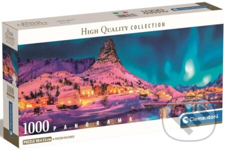 Puzzle Panorama: Noční ostrov Lofoty