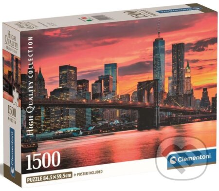 Puzzle East River za soumraku - puzzle z kategorie Přírodní scenérie