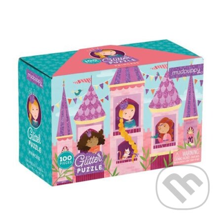 Puzzle: Glitter Puzzle:Princess/Puzzle s gliry: Princezny (100 dílků) (Mudpuppy). Mudpuppy