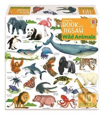 Kniha Usborne Book and Jigsaw Wild Animals