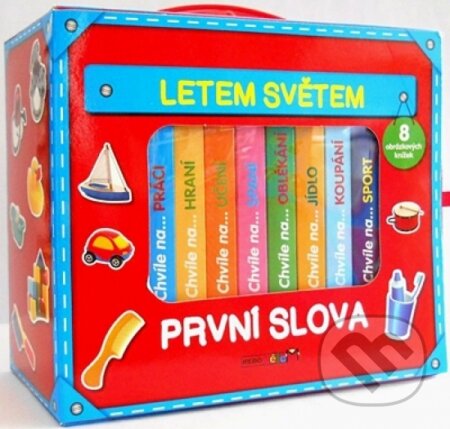Kniha: Letem světem - První slova (miniknížky v kufříku) (neuvedený autor). Rebo, 2014