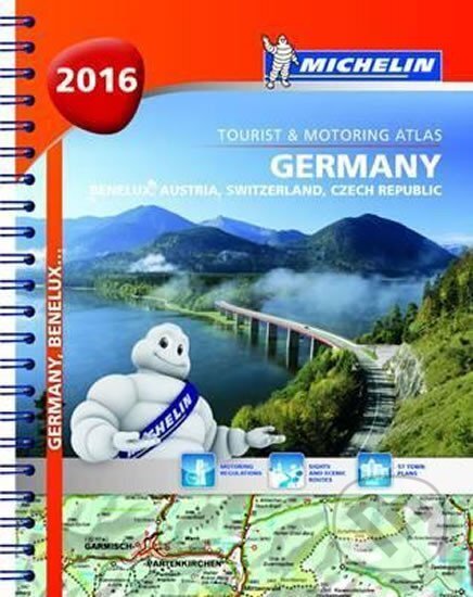 Kniha: Atlas Germany, Benelux, Austria, Switzerland, Czech Republic 2016 (Michellin). Michellin, 2016
