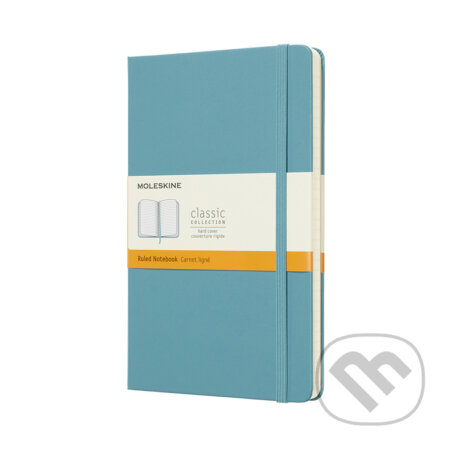 Moleskine - modrozelený zápisník (stredný, linajkovaný)