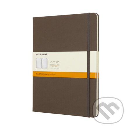 Moleskine - hnedý zápisník (veľký, linajkovaný)