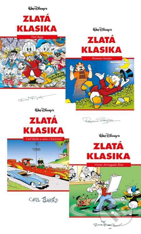 Disney: Zlatá klasika 1-4 (kolekce) - Don Rosa, Romano Scarpa, Carl Barks, Victor Arriagada Rios, Egmont ČR