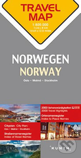 Kniha: Norsko 1:800T TravelMap KUNTH (Marco Polo). Marco Polo, 2017