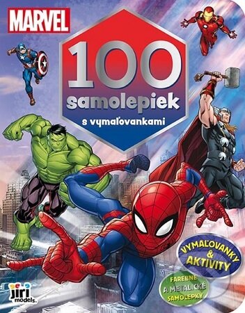 Kniha: 100 samolepiek s vymaľovankami - Marvel (Jiri Models SK)