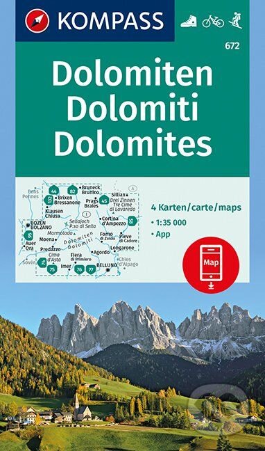 Dolomiten / Dolomiti / Dolomites, Kompass, 2018