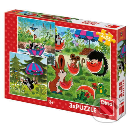 Krtek a paraplíčko - puzzle z kategorie 15 - 60 dílků