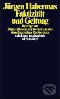 Kniha: Faktizität und Geltung (Jürgen Habermas). Suhrkamp, 2009