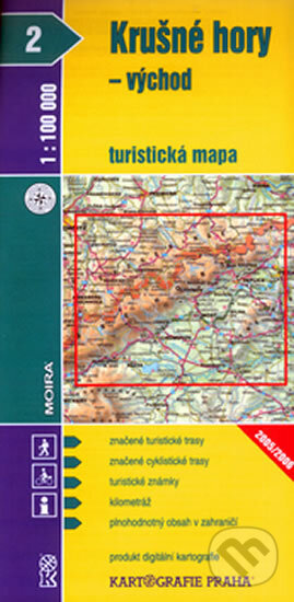 Kniha: 1:100T ( 2)-Krušné hory - VÝCHOD (turistická mapa) (Kartografie Praha). Kartografie Praha, 2005