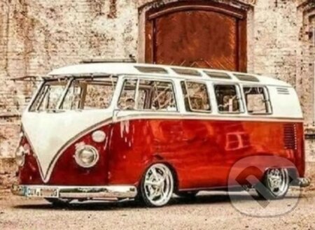 Diamantové malování - Červený Volkswagen