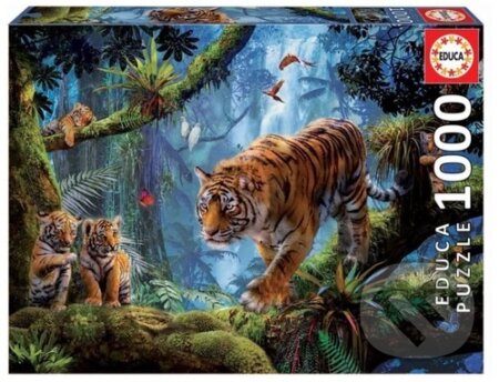 Puzzle Tygři na stromě (1000 dílků) - puzzle z kategorie Zvířata