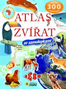 Kniha: Atlas zvířat se samolepkami (SUN)
