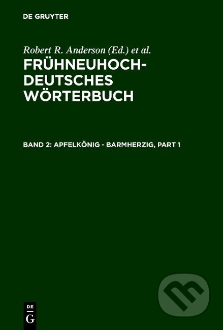 Kniha: apfelkönig - barmherzig (Oskar Reichmann). De Gruyter, 1994