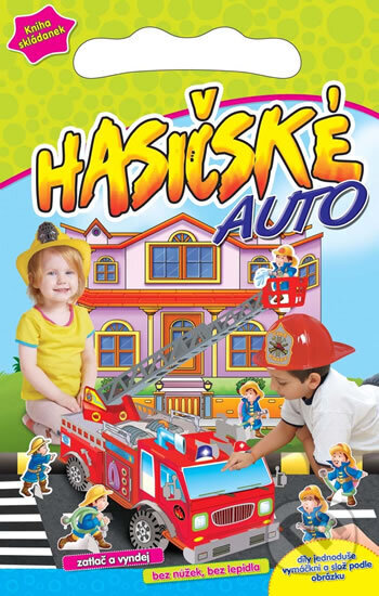 Kniha: Hasičské auto – kniha skládanek (neuvedený autor)