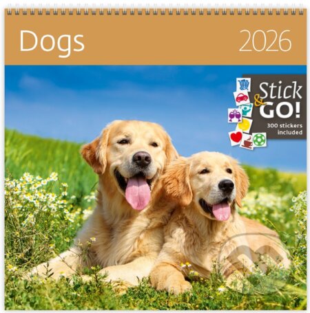 Nástěnný kalendář Dogs 2026 (Helma)