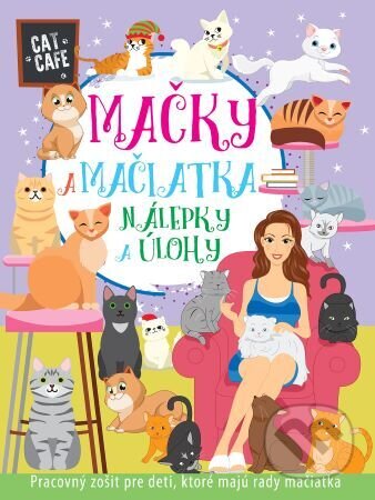 Kniha: Mačky a mačiatka - nálepky a úlohy (Foni book)