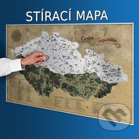 Stírací mapa Česka, Giftio, 2018