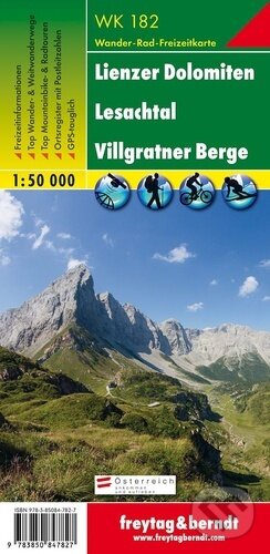 182 Lienzer Dolomiten, Lesachtal, Villgratental 1:50 000 - kniha z kategorie Mapy Evropy