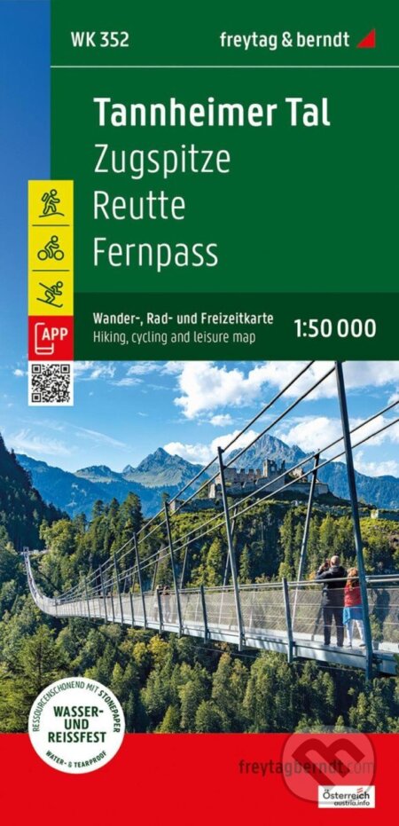 Kniha: Údolí Tannheimer 1:50 000 / mapa pro turistiku, cyklistiku a volný čas (freytag&berndt)