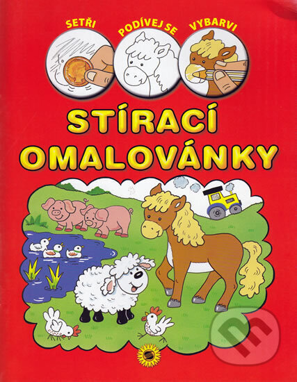 Kniha: Stírací omalovánky - červené (neuvedený autor)