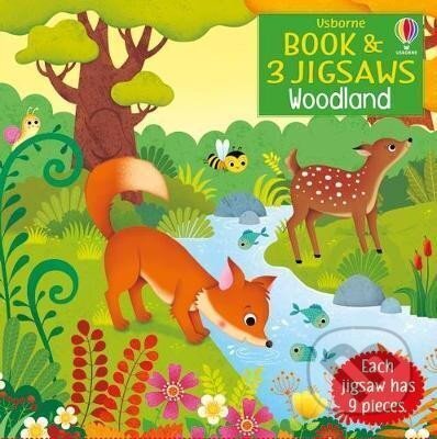 Kniha: Book and 3 Jigsaws: Woodland (Sam Taplin). Usborne, 2020