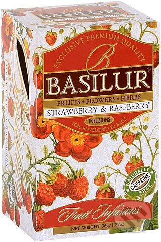 Basilur Stawberry & Raspberry (Pravý ceylónsky porciovaný čaj)