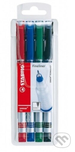 STABILO SENSOR - jemný liner s odpruženým hrotem - fine, sada 4 barev