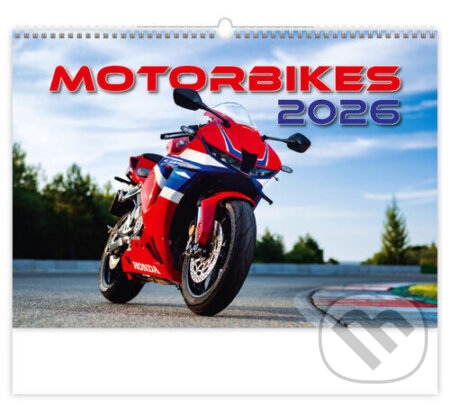 Kniha: Motorbikes 2026 - nástěnný kalendář (Helma)