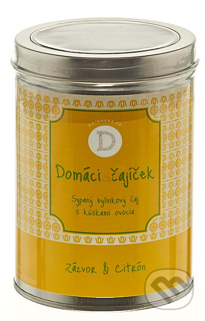 Domáci čajíček: Zázvor & Citrón (Sypaný bylinkový čaj s kúskami ovocia)