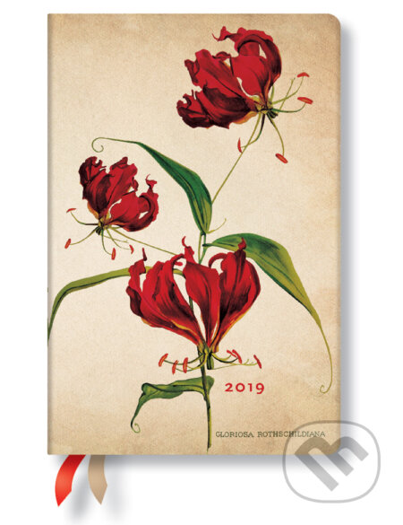 Paperblanks - diár Gloriosa Lily 2019, Paperblanks, 2018