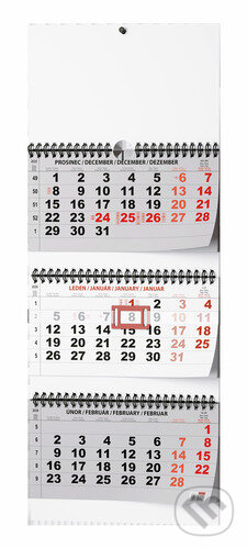 Tříměsíční skládaný kalendář 2026 - nástěnný kalendář (Baloušek). Baloušek, 2025