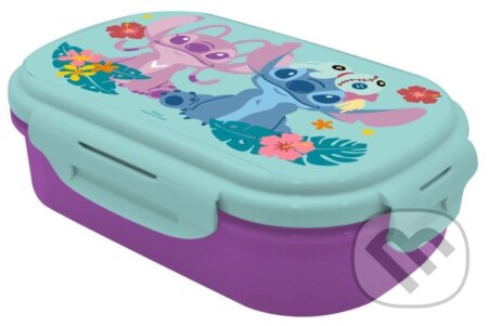 Plastový box na desiatu s príborom Disney - Lilo & Stitch: Angel a Stitch (). , 2025