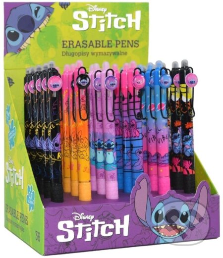 Colorino gumovateľné pero Stitch Black - mix motivov (Colorino)