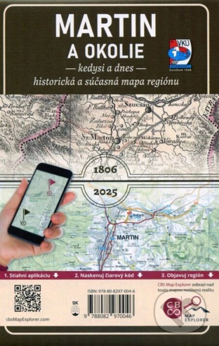 Martin a okolie – Kedysi a dnes (1: 120 000) - kniha z kategorie Mapy Evropy