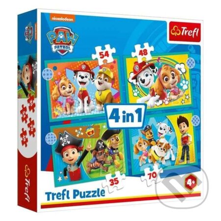 4v1 Paw Patrol - puzzle z kategorie 15 - 60 dílků