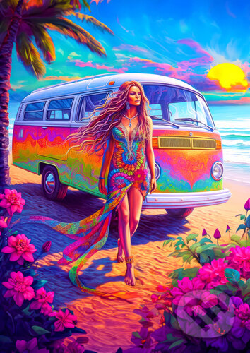 V srdci Hippie - puzzle z kategorie Umělecké